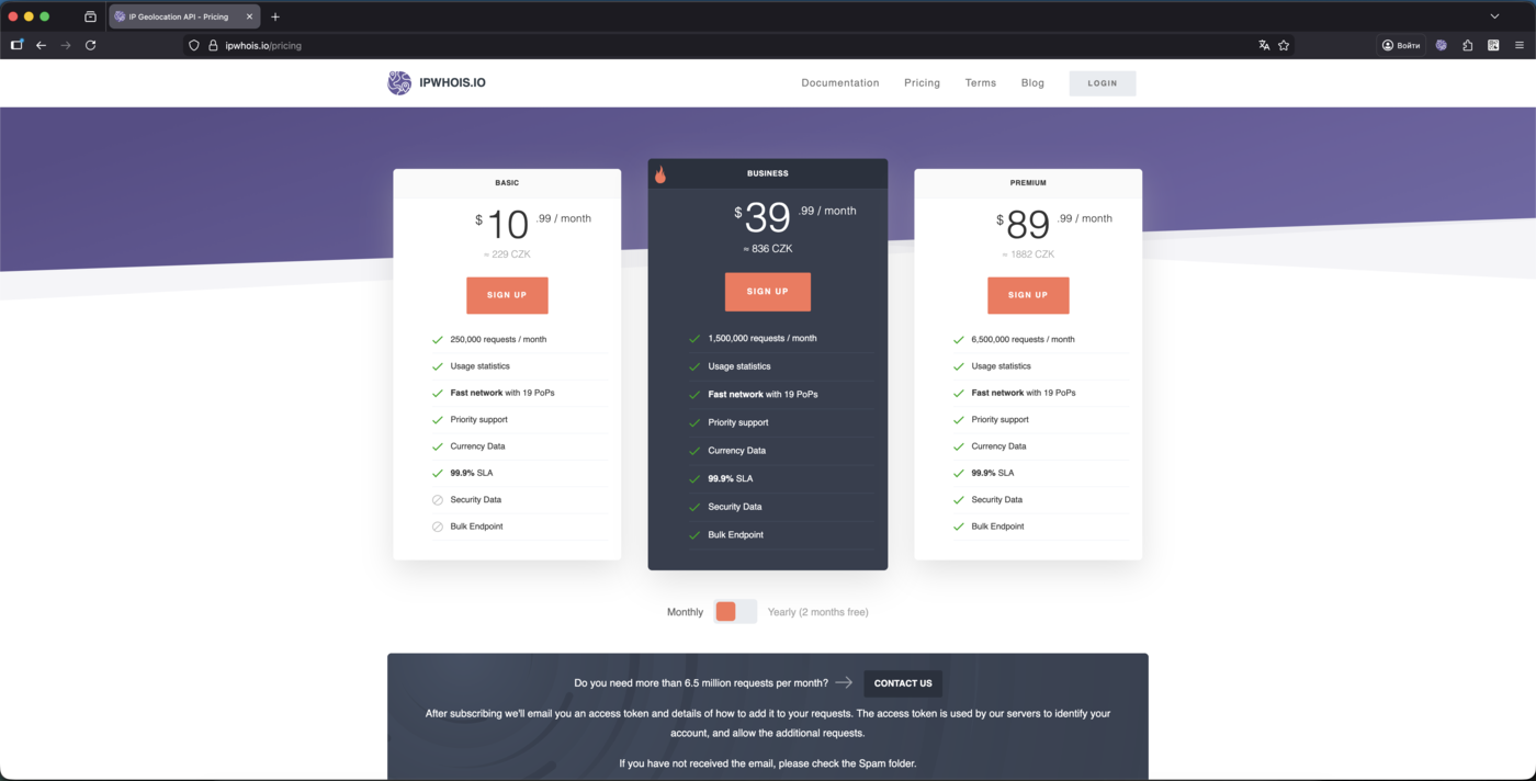 Conversion of prices into local currency