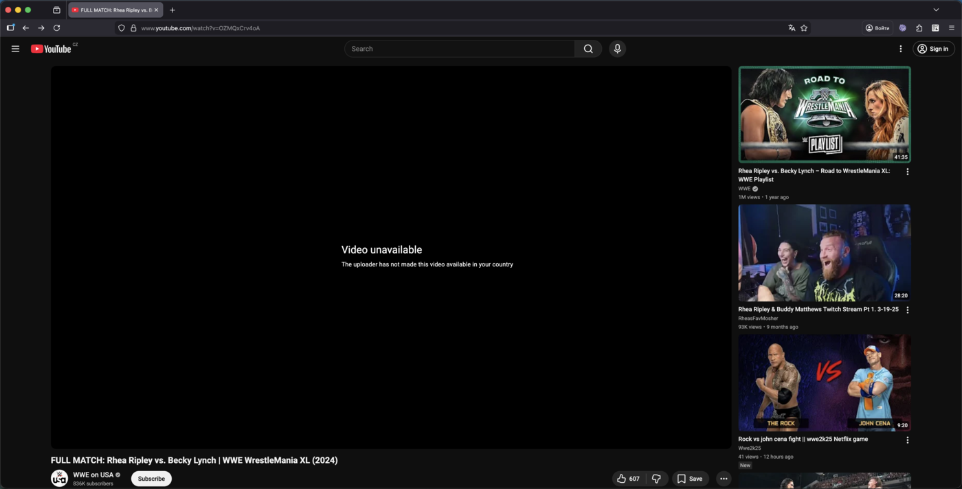 Region restrictions (for example, YouTube)